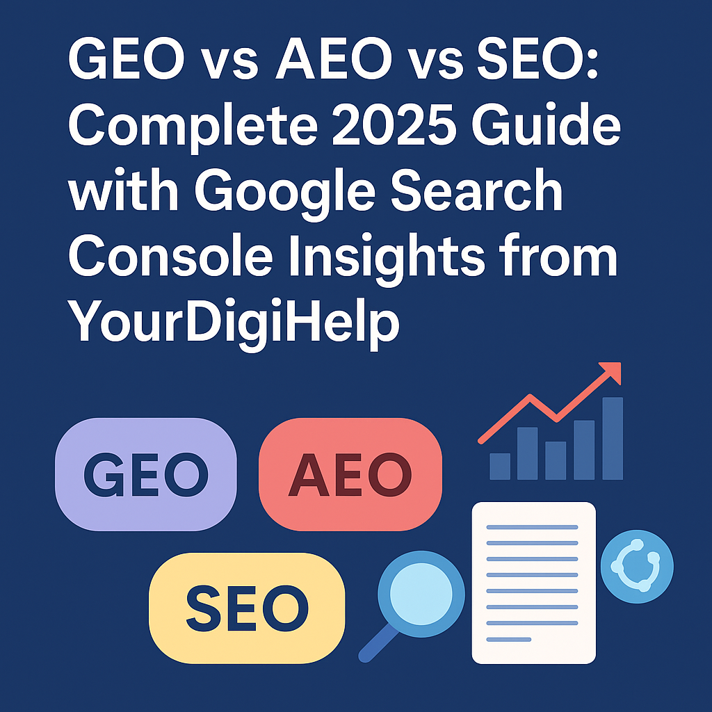 GEO vs AEO vs SEO: 2025 Strategy + GSC Results | YourDigiHelp