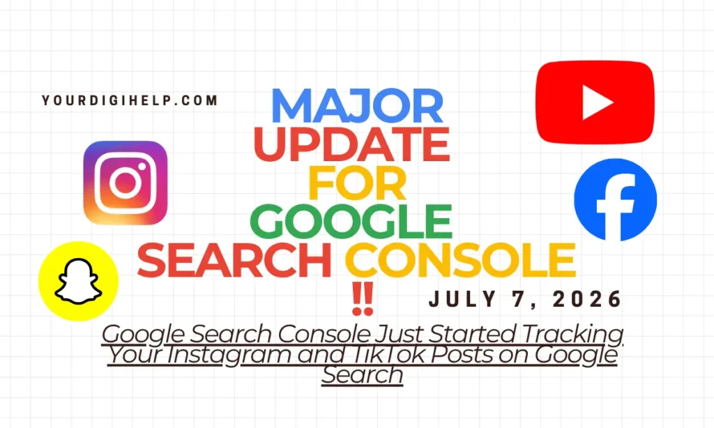 Google Search Console new platform properties feature tracking Instagram TikTok X and YouTube performance on Google Search